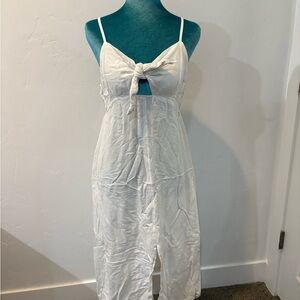 Roxy white spaghetti strap maxi dress